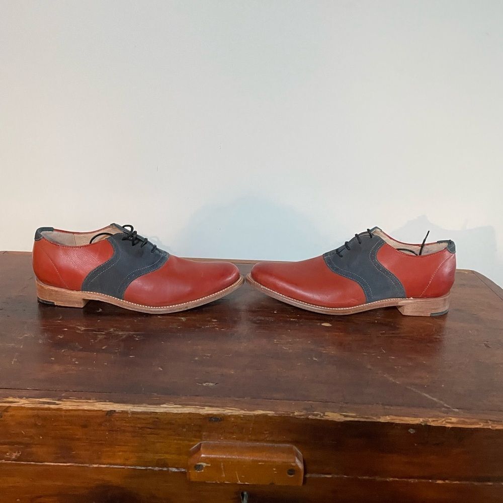 JD Fisk NWOT 9.5 Mens Dress Shoes Leather and Suede - Picture 3 of 7